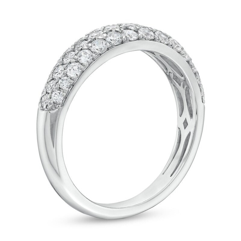 Main Image 3 of 1 CT. T.W. Diamond Multi-Row Band in Platinum