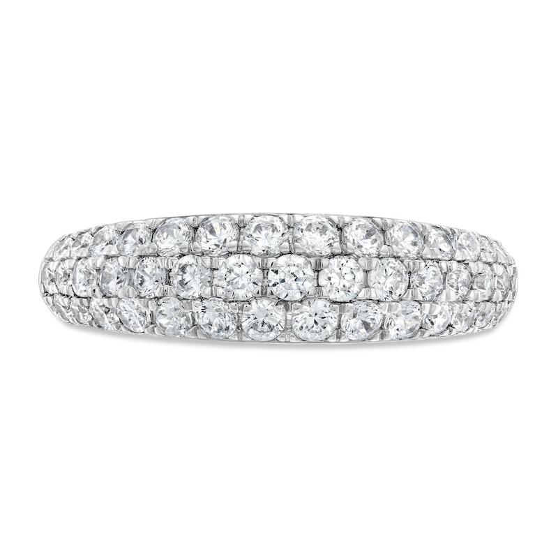 Main Image 4 of 1 CT. T.W. Diamond Multi-Row Band in Platinum