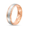 Thumbnail Image 3 of 6.0mm Engravable Brushed Satin Band in 14K Two-Tone Gold (1 Line)