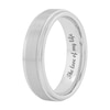 Thumbnail Image 3 of 6.0mm Engravable Stepped Wedding Band in White Tungsten (1 Line)