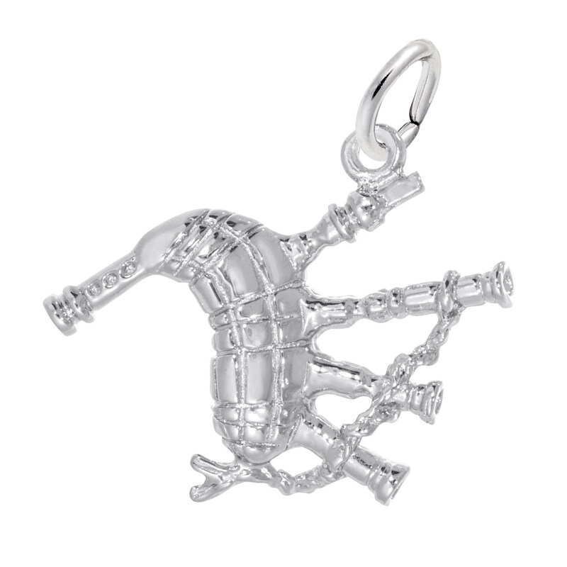 Rembrandt Charms® Scottish Bagpipe in Sterling Silver