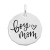 Thumbnail Image 0 of Rembrandt Charms® "Boy Mom" Disc in Sterling Silver