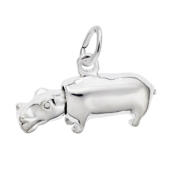 Rembrandt CharmsÂ® Hippo in Sterling Silver