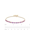 Thumbnail Image 3 of Oval and Round Amethyst Bolo Bracelet in 10K Gold