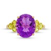 Thumbnail Image 4 of Oval Amethyst and Peridot Fashion Ring in 10K Gold
