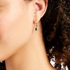 Thumbnail Image 1 of Emerald-Cut Lab-Created Emerald Solitaire Drop Earrings in 10K Gold