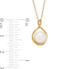 Thumbnail Image 4 of 8.0 x 8.5mm Freshwater Cultured Pearl Caged Drop Pendant in 14K Gold