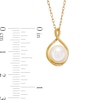 Thumbnail Image 3 of 8.0 x 8.5mm Cultured Freshwater Pearl Caged Drop Pendant in 14K Gold