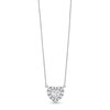 Thumbnail Image 1 of 1/2 CT. T.W. Certified Multi-Lab-Grown Diamond Heart Necklace in 14K White Gold (F/SI2)