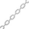 Thumbnail Image 1 of 1/3 CT. T.W. Diamond Oval Link Bracelet in Sterling Silver - 7.0"