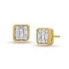 Thumbnail Image 1 of 3/8 CT. T.W. Cushion-Shaped Multi-Diamond Stud Earrings in 10K Gold