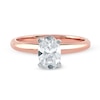 Thumbnail Image 3 of 1 CT. Certified Oval Lab-Grown Diamond Solitaire Engagement Ring in 14K Rose Gold (F/VS2)