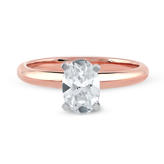 CT. Certified Oval Lab-Grown Diamond Solitaire Engagement Ring in 14K Rose Gold (F/Vs2