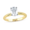 Thumbnail Image 1 of 1 CT. Certified Oval Lab-Grown Diamond Solitaire Engagement Ring in 14K Gold (F/VS2)