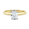 Thumbnail Image 3 of 1 CT. Certified Oval Lab-Grown Diamond Solitaire Engagement Ring in 14K Gold (F/VS2)
