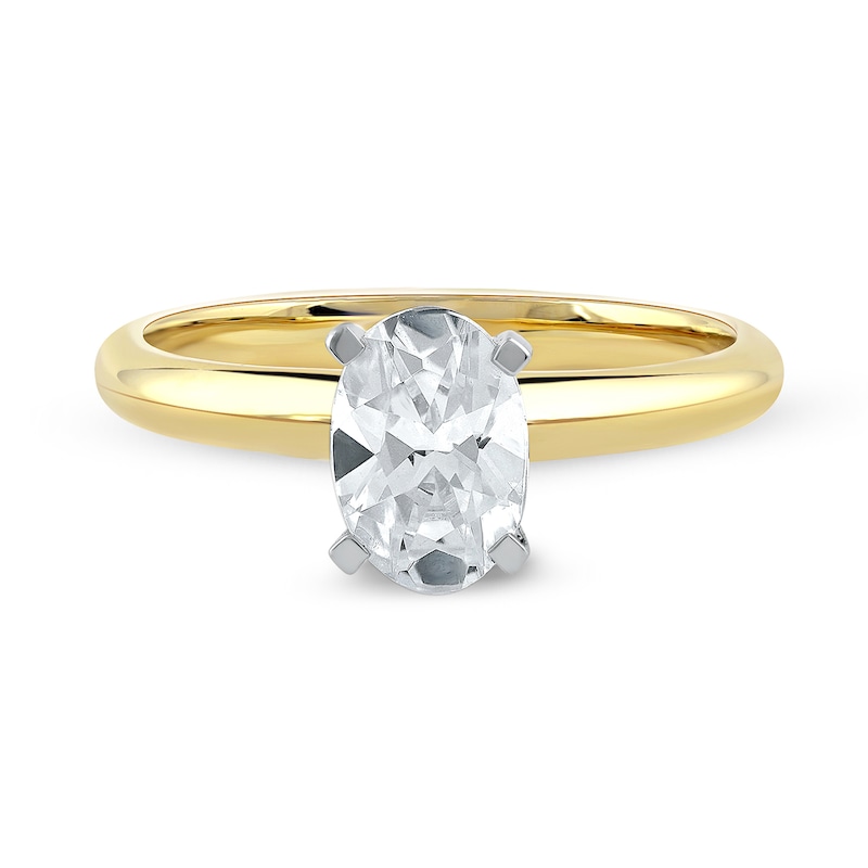Main Image 3 of 1 CT. Certified Oval Lab-Grown Diamond Solitaire Engagement Ring in 14K Gold (F/VS2)