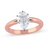 Thumbnail Image 1 of 1 CT. Certified Pear-Shaped Lab-Created Diamond Solitaire Engagement Ring in 14K Rose Gold (F/VS2)