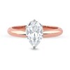 Thumbnail Image 3 of 1 CT. Certified Pear-Shaped Lab-Created Diamond Solitaire Engagement Ring in 14K Rose Gold (F/VS2)
