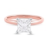 Thumbnail Image 3 of 1-1/2 CT. Certified Princess-Cut Lab-Grown Diamond Solitaire Engagement Ring in 14K Rose Gold (F/VS2)
