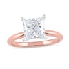Thumbnail Image 1 of 2 CT. Certified Princess-Cut Lab-Grown Diamond Solitaire Engagement Ring in 14K Rose Gold (F/VS2)