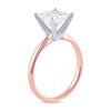 Thumbnail Image 2 of 2 CT. Certified Princess-Cut Lab-Grown Diamond Solitaire Engagement Ring in 14K Rose Gold (F/VS2)