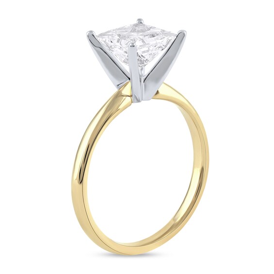 2 CT. Certified Princess-Cut Lab-Grown Diamond Solitaire Engagement Ring in 14K Gold (F/Vs2)