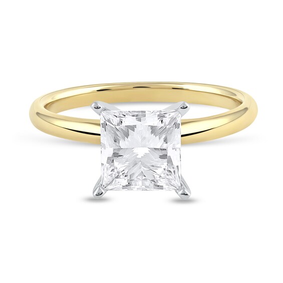 2 CT. Certified Princess-Cut Lab-Grown Diamond Solitaire Engagement Ring in 14K Gold (F/Vs2)