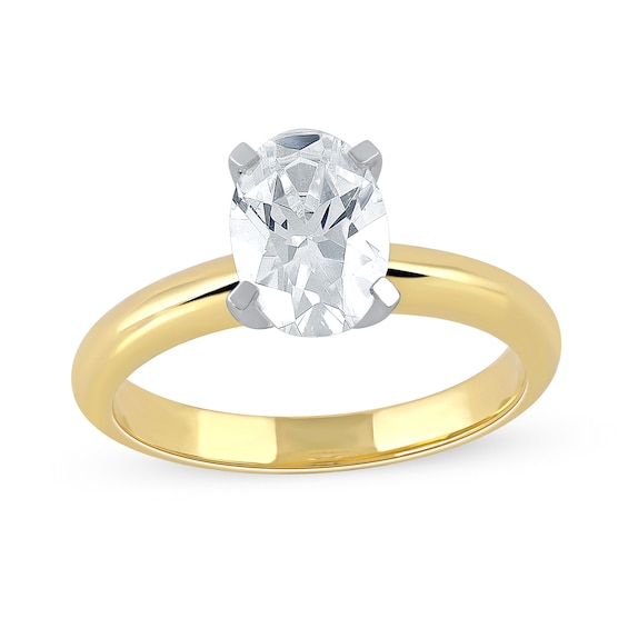 1-1/2 CT. Certified Oval Lab-Grown Diamond Solitaire Engagement Ring in 14K Gold (F/Vs2)