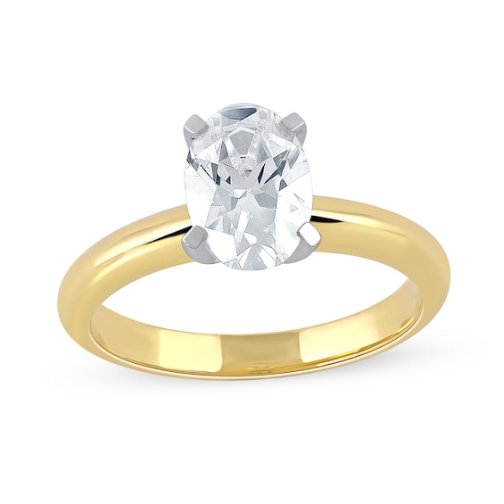 1-1/2 CT. Certified Oval Lab-Created Diamond Solitaire Engagement Ring in 14K Gold (F/Vs2)