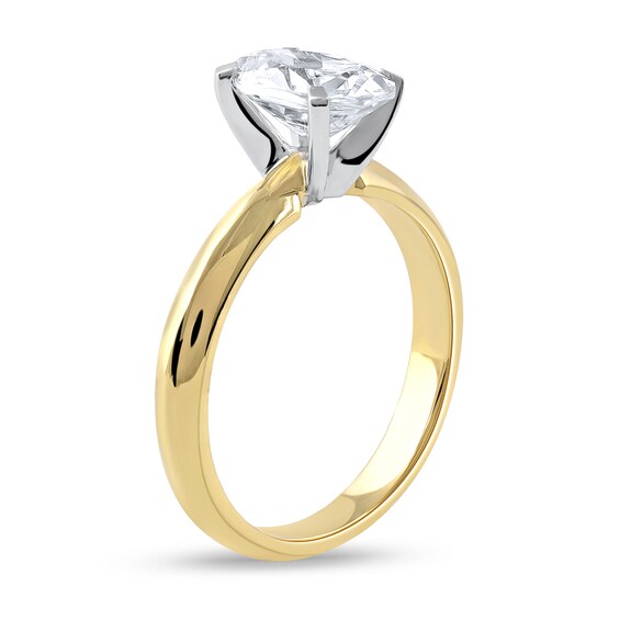 1-1/2 CT. Certified Oval Lab-Grown Diamond Solitaire Engagement Ring in 14K Gold (F/Vs2)