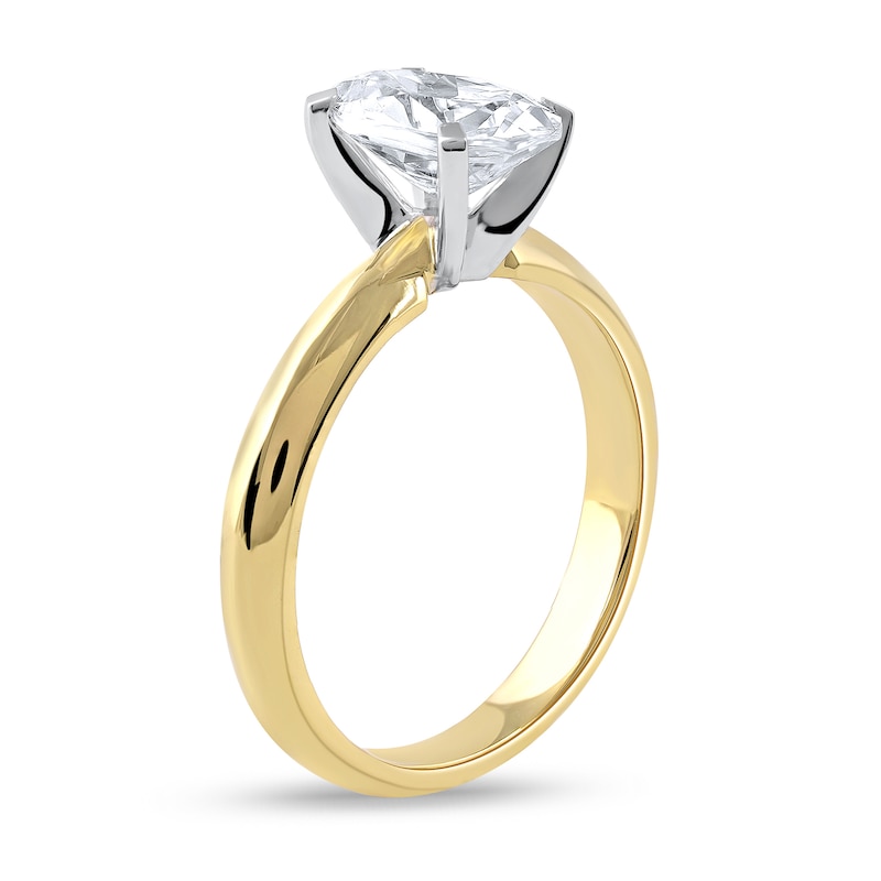 Main Image 2 of 1-1/2 CT. Certified Oval Lab-Grown Diamond Solitaire Engagement Ring in 14K Gold (F/VS2)