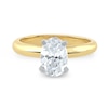 Thumbnail Image 3 of 1-1/2 CT. Certified Oval Lab-Grown Diamond Solitaire Engagement Ring in 14K Gold (F/VS2)