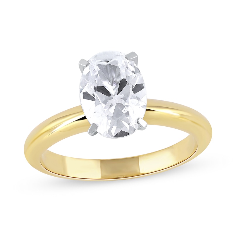 Main Image 1 of 2 CT. Certified Oval Lab-Grown Diamond Solitaire Engagement Ring in 14K Gold (F/VS2)