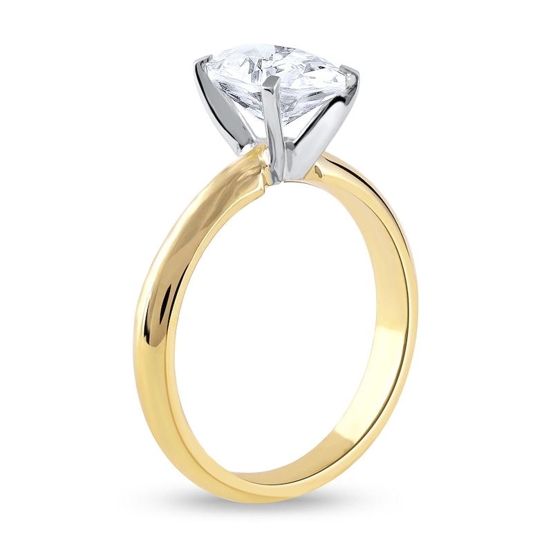 Main Image 2 of 2 CT. Certified Oval Lab-Grown Diamond Solitaire Engagement Ring in 14K Gold (F/VS2)