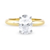 Thumbnail Image 3 of 2 CT. Certified Oval Lab-Grown Diamond Solitaire Engagement Ring in 14K Gold (F/VS2)