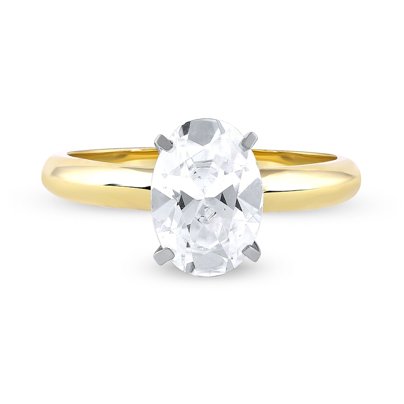 Main Image 3 of 2 CT. Certified Oval Lab-Grown Diamond Solitaire Engagement Ring in 14K Gold (F/VS2)