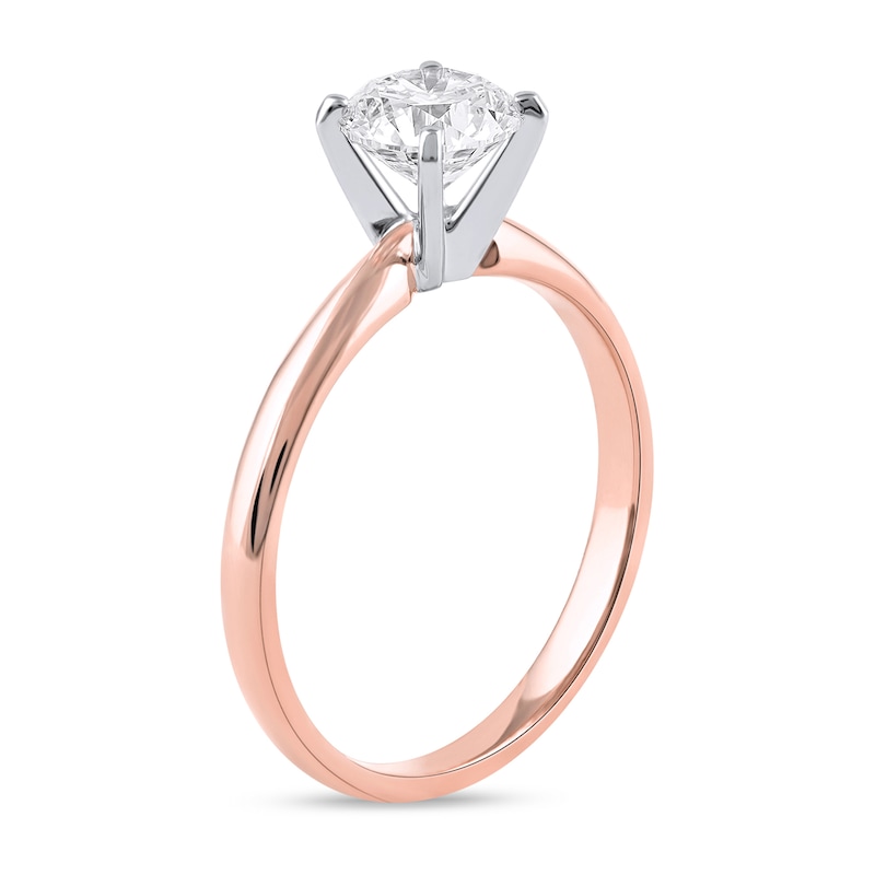 Main Image 2 of 1 CT. Certified Lab-Grown Diamond Solitaire Engagement Ring in 14K Rose Gold (F/VS2)
