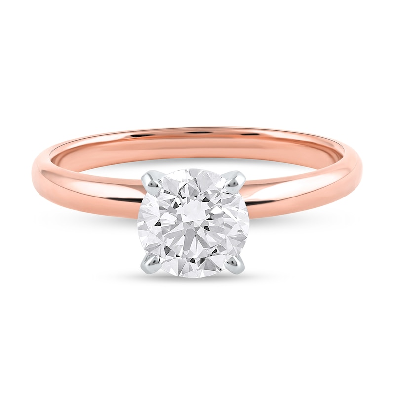 Main Image 3 of 1 CT. Certified Lab-Grown Diamond Solitaire Engagement Ring in 14K Rose Gold (F/VS2)
