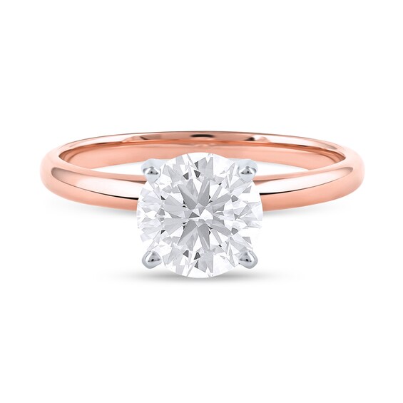 1-1/2 CT. Certified Lab-Grown Diamond Solitaire Engagement Ring in 14K Rose Gold (F/Vs2)