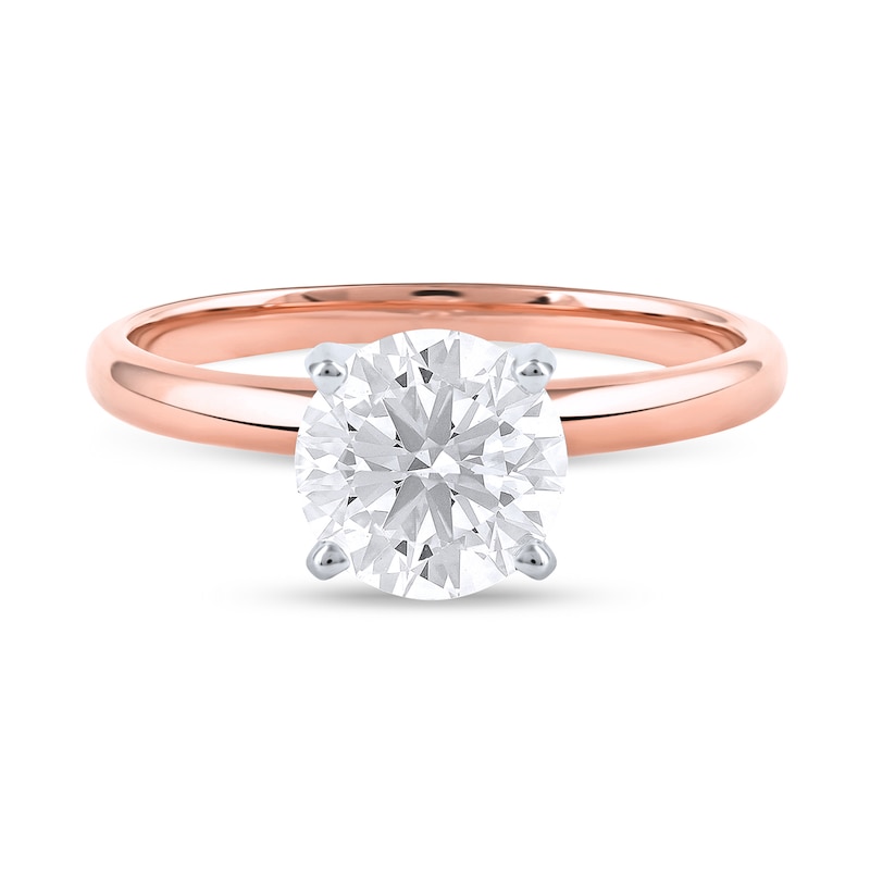Main Image 3 of 1-1/2 CT. Certified Lab-Grown Diamond Solitaire Engagement Ring in 14K Rose Gold (F/VS2)