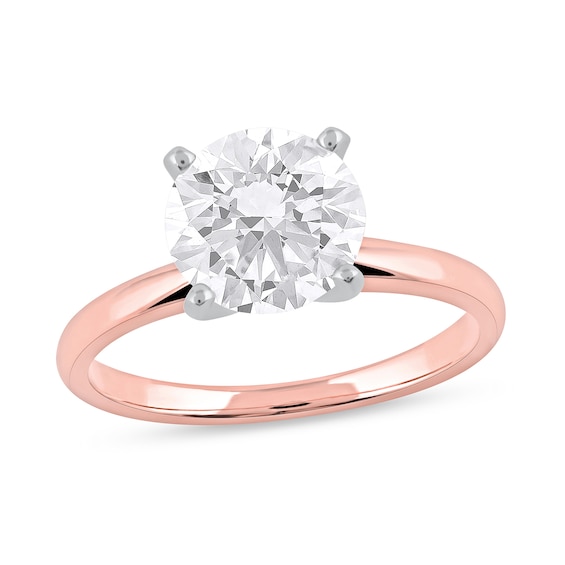 2 CT. Certified Lab-Grown Diamond Solitaire Engagement Ring in 14K Rose Gold (F/Vs2)