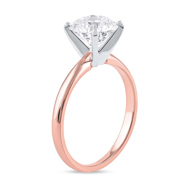 Main Image 2 of 2 CT. Certified Lab-Grown Diamond Solitaire Engagement Ring in 14K Rose Gold (F/VS2)