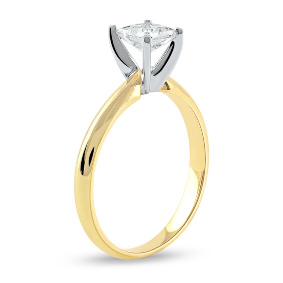 1 CT. Certified Princess-Cut Lab-Grown Diamond Solitaire Engagement Ring in 14K Gold (F/Vs2)