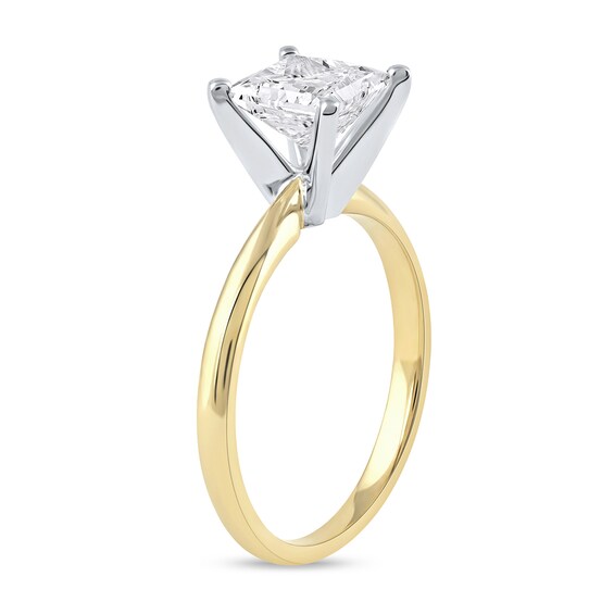 1-1/2 CT. Certified Princess-Cut Lab-Grown Diamond Solitaire Engagement Ring in 14K Gold (F/Vs2)