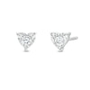 Thumbnail Image 0 of 1/10 CT. T.W. Diamond Solitaire Heart-Framed Stud Earrings in Sterling Silver