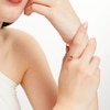 Thumbnail Image 2 of 7.0mm Cushion-Cut Morganite and 1/4 CT. T.W. Diamond Frame Split Shank Ring in 10K Rose Gold