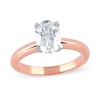 Thumbnail Image 1 of 1-1/2 CT. Certified Oval Lab-Grown Diamond Solitaire Engagement Ring in 14K Rose Gold (F/VS2)