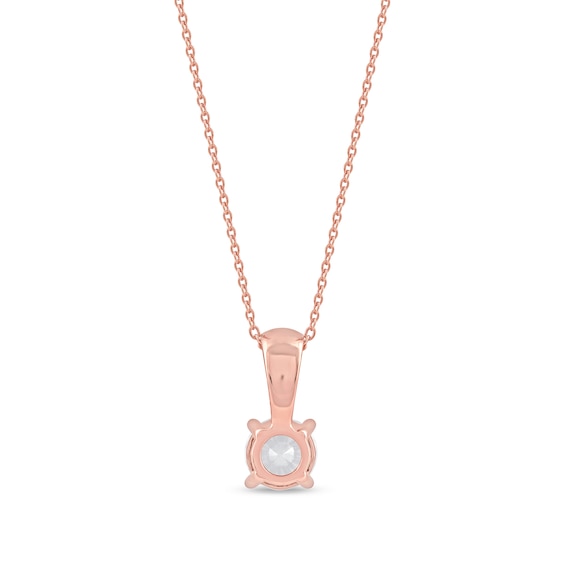 1 CT. Certified Lab-Grown Diamond Solitaire Pendant in 14K Rose Gold (F/Si2)