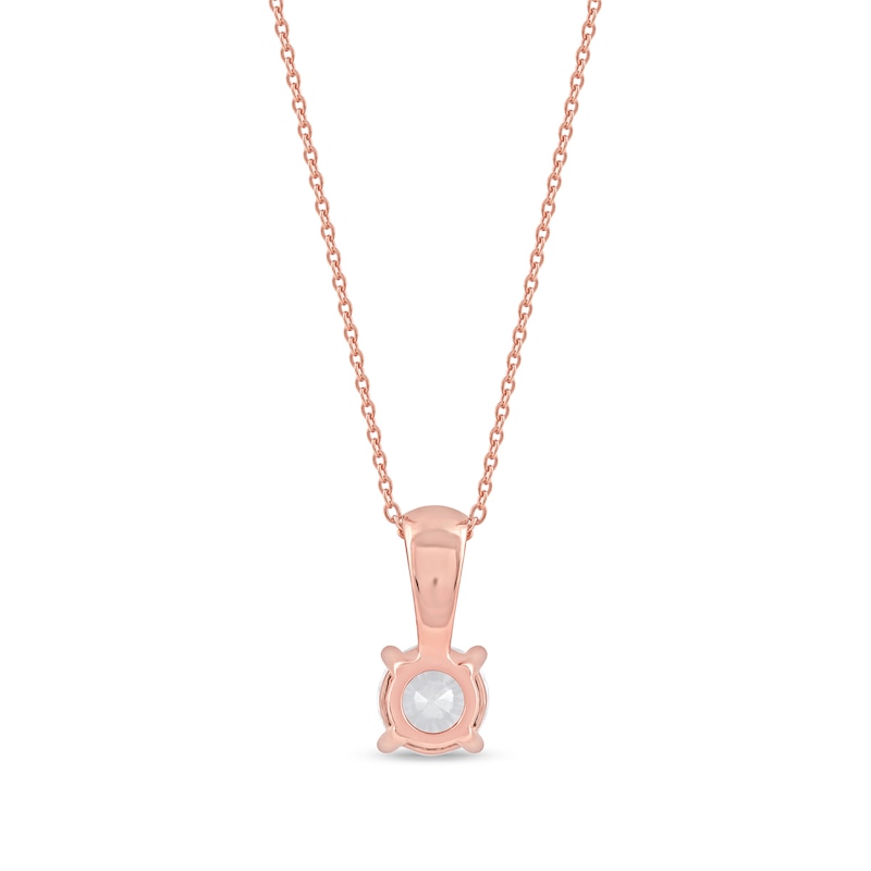 Main Image 3 of 1 CT. Certified Lab-Grown Diamond Solitaire Pendant in 14K Rose Gold (F/SI2)