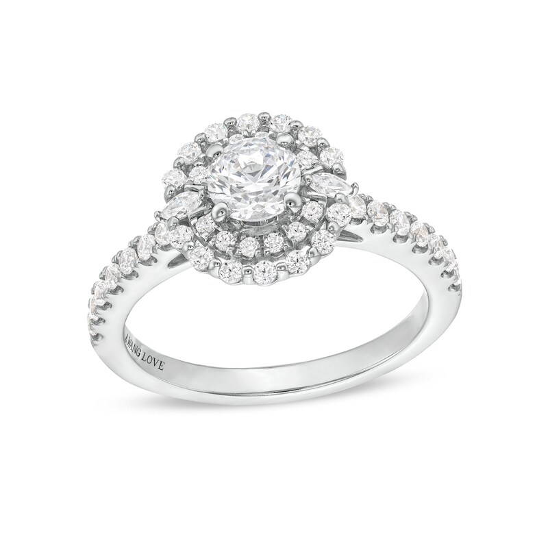 Main Image 1 of Vera Wang Love Collection 1 CT. T.W. Diamond Double Frame Engagement Ring in 14K White Gold